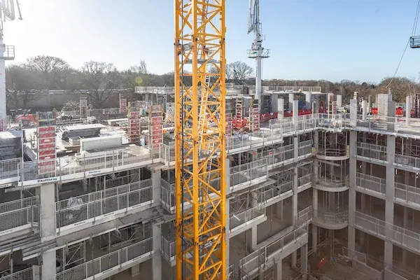 56 Bishops Avenue · construction photograph