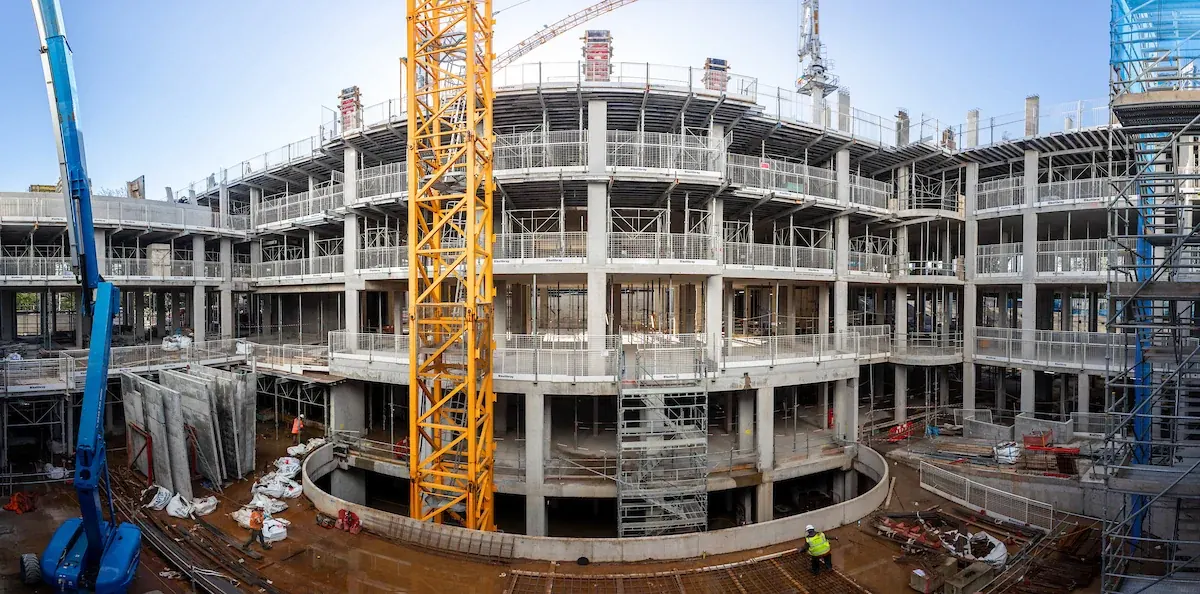 56 Bishops Avenue · construction photograph
