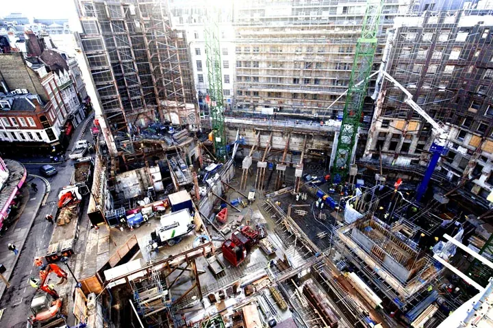Quadrant 3 Regent Street · construction photograph