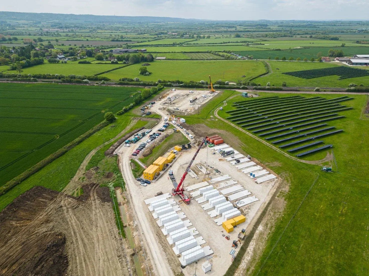 Tesla BESS · construction photograph