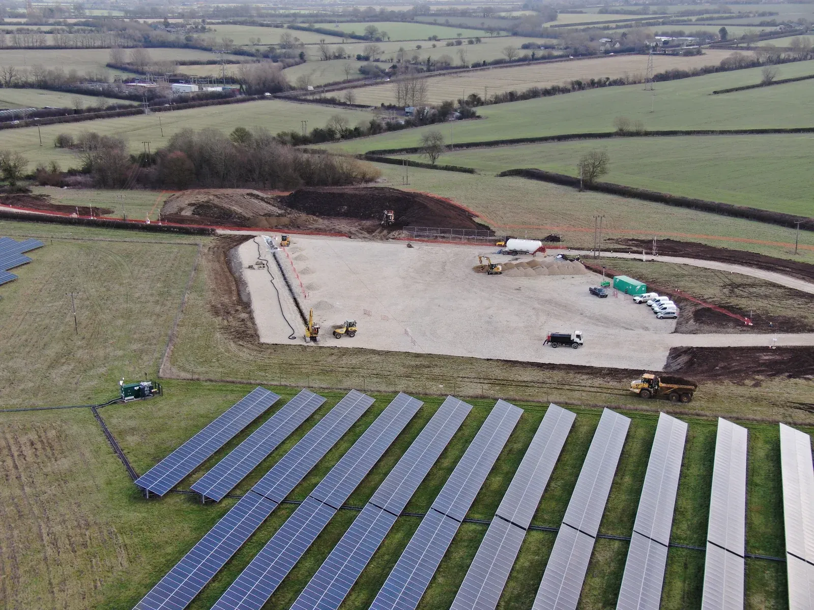 Tesla BESS · construction photograph