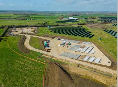 Tesla BESS · construction photograph