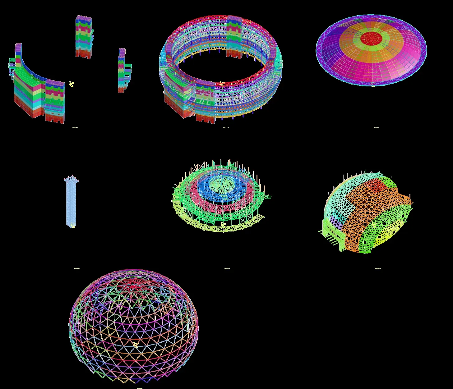 The Sphere · staged structural analysis