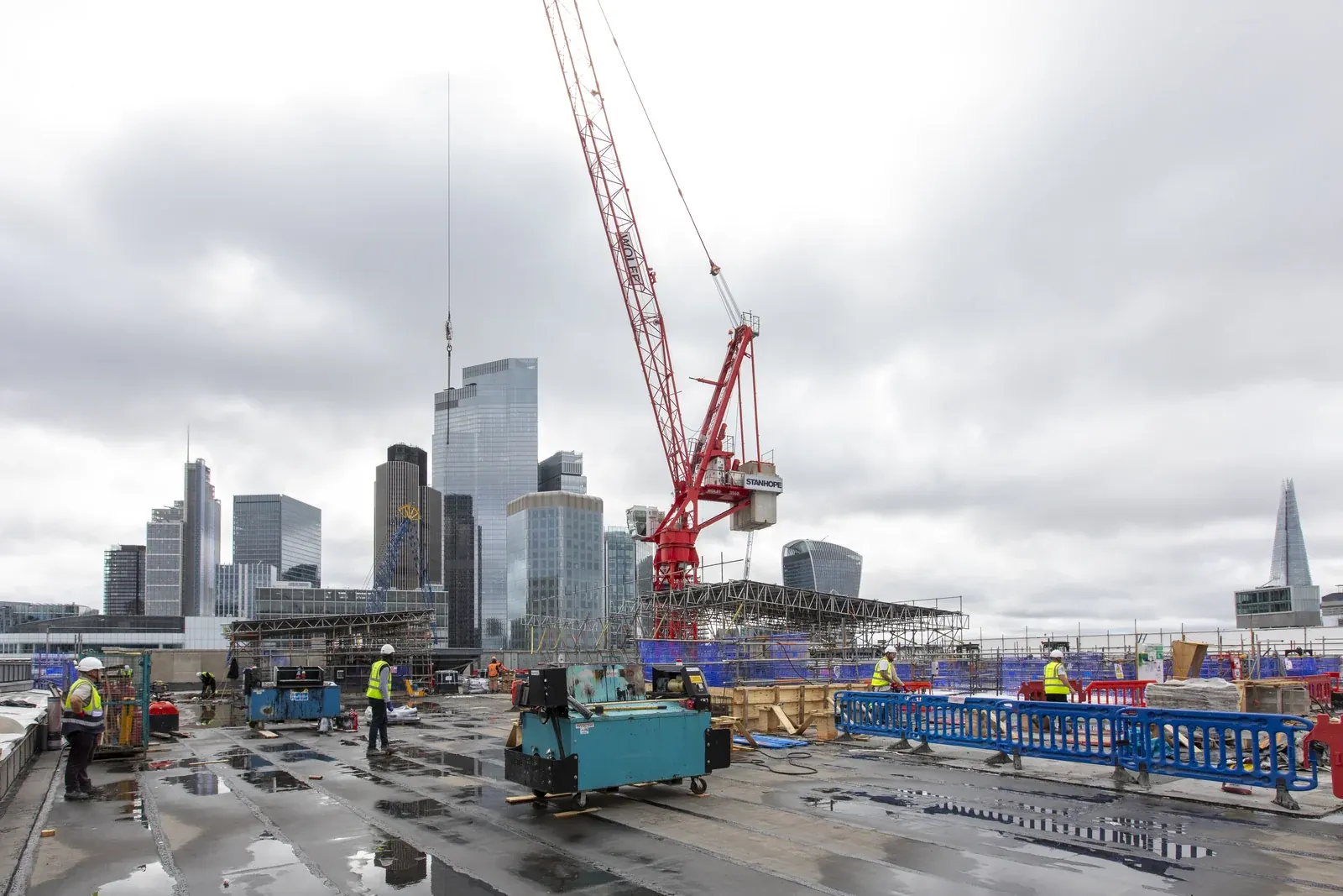 Woolgate Exchange · construction photograph