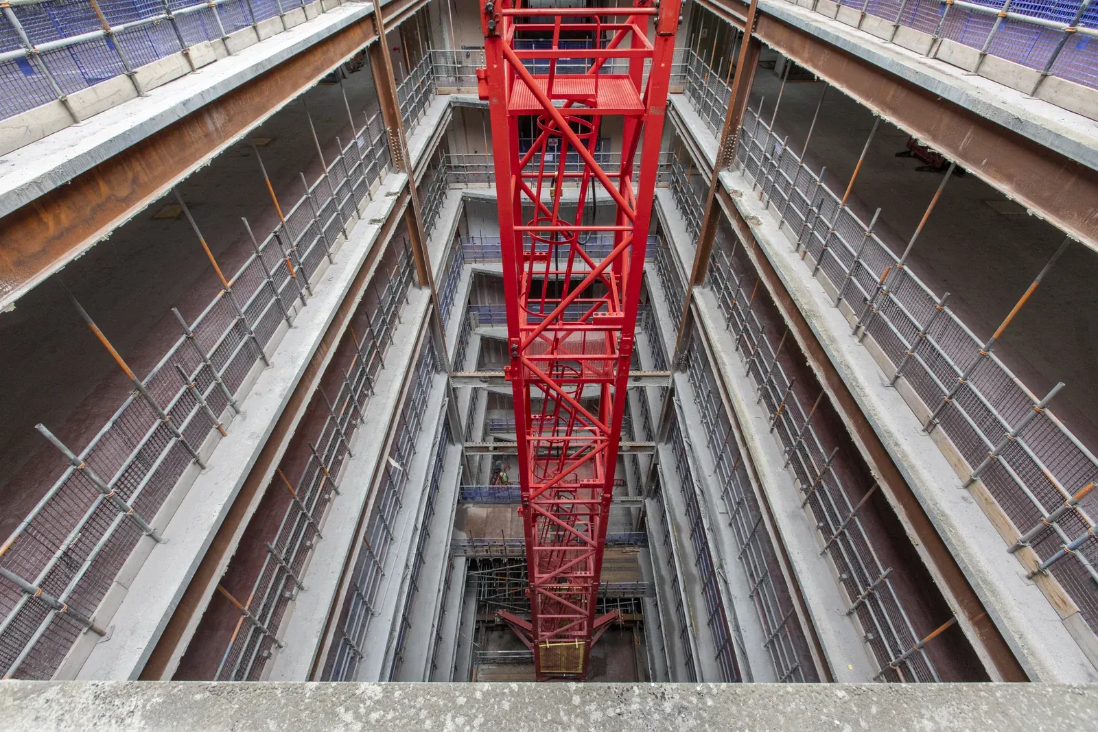 Woolgate Exchange · construction photograph