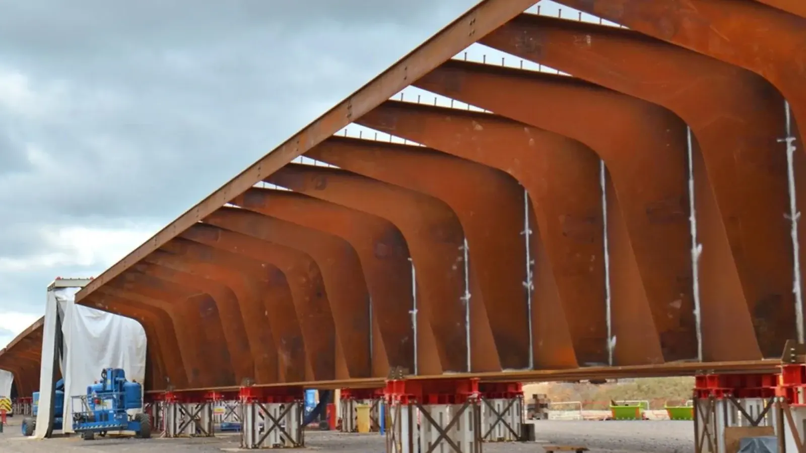 Steelwork for the Small Dean Viaduct